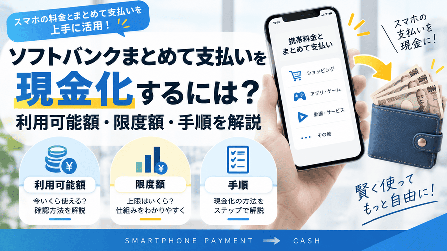 ソフトバンクまとめて支払い 現金化
